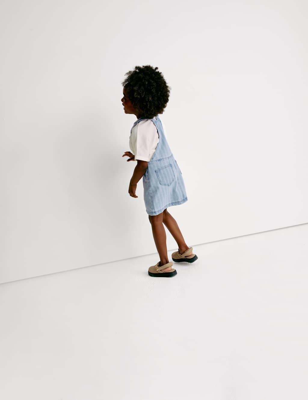 Denim Stripe Pinafore Outfit (2-8 Yrs)
