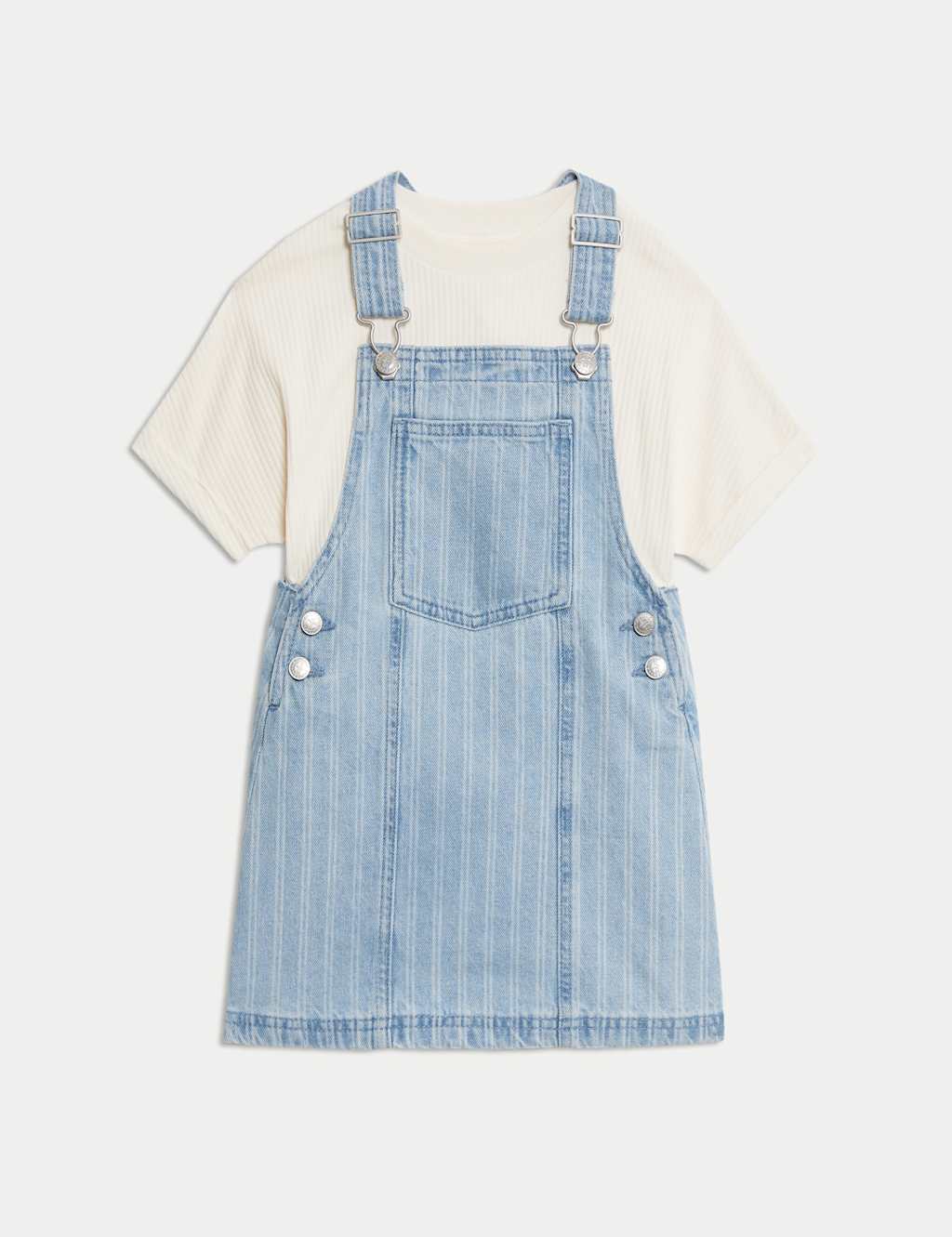 Denim Stripe Pinafore Outfit (2-8 Yrs)