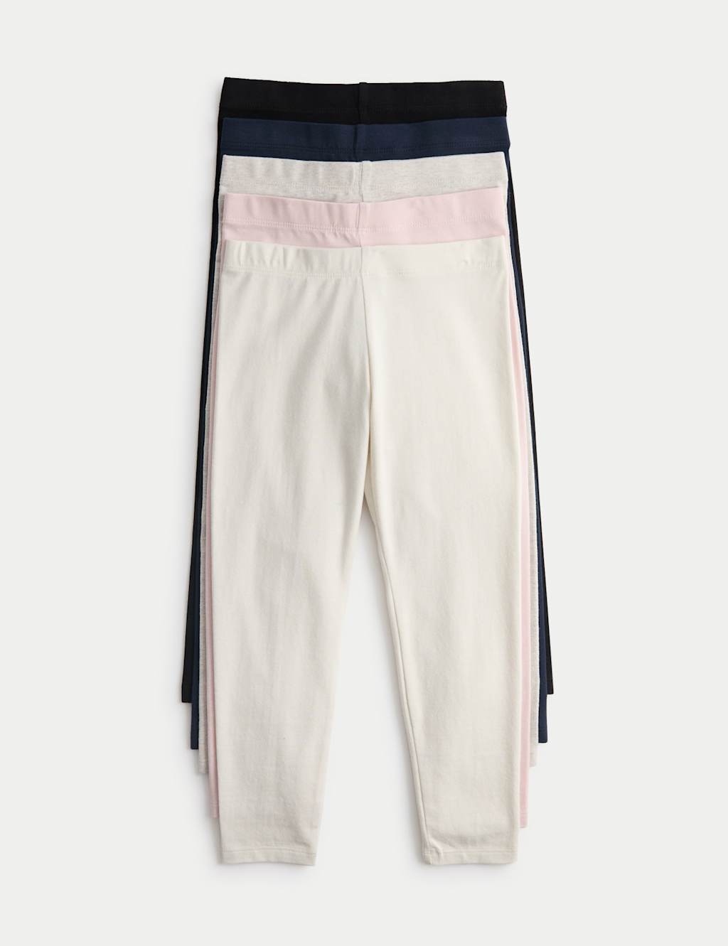 M&S 5pk Cotton Rich Leggings (2-8 Yrs) Multi