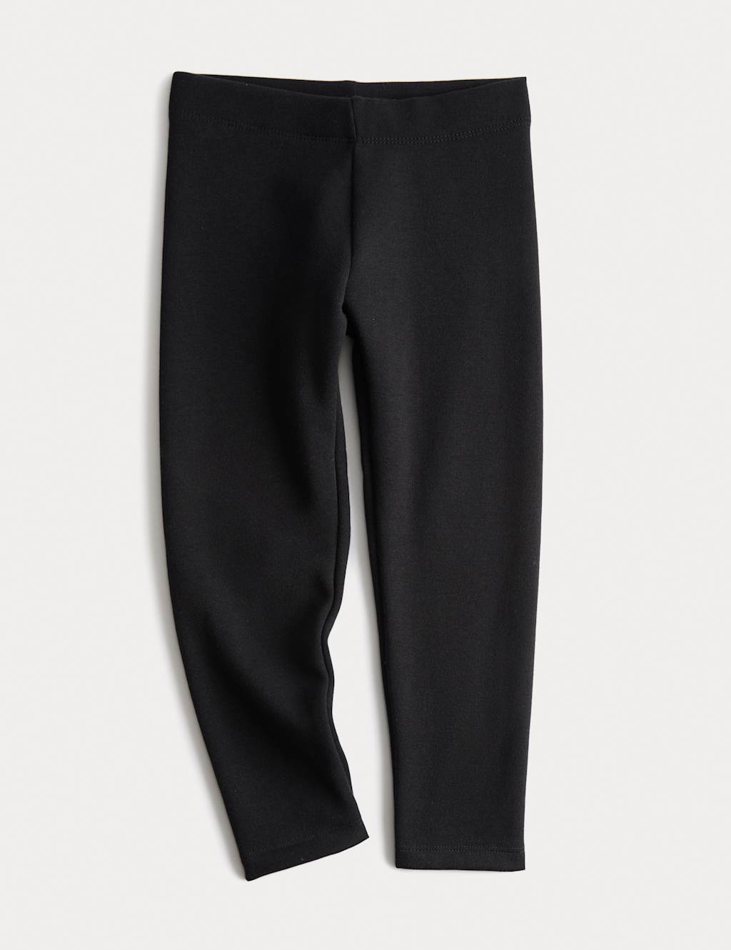 M&S Girls Regular Fit Fleece Lined Leggings (2-8 Yrs) - 2-3 Years - Black