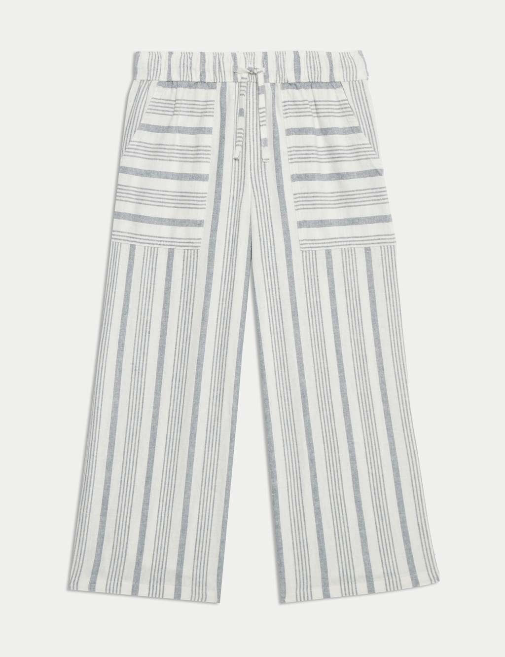 Linen Rich Striped Trousers (2-16 Yrs)