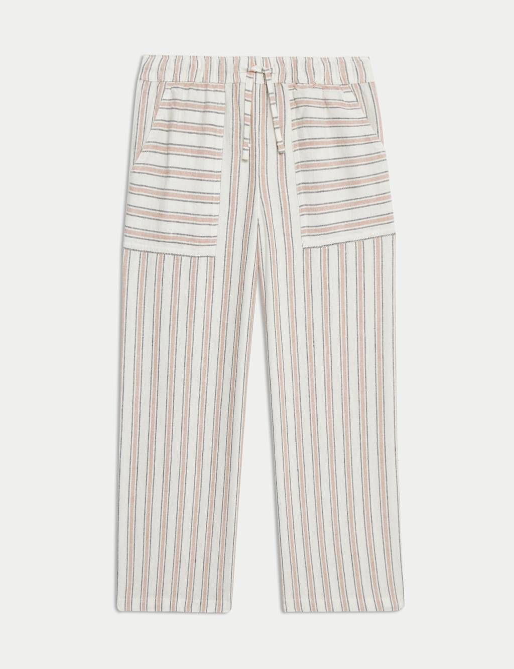 Linen Rich Striped Trousers (2-16 Yrs)