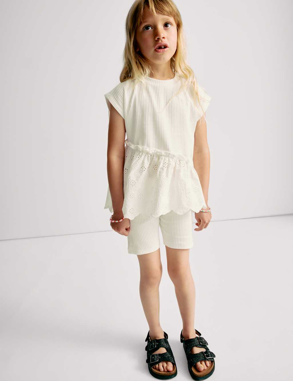 Cotton Rich Top & Cycling Shorts Outfit (1-8 Yrs)