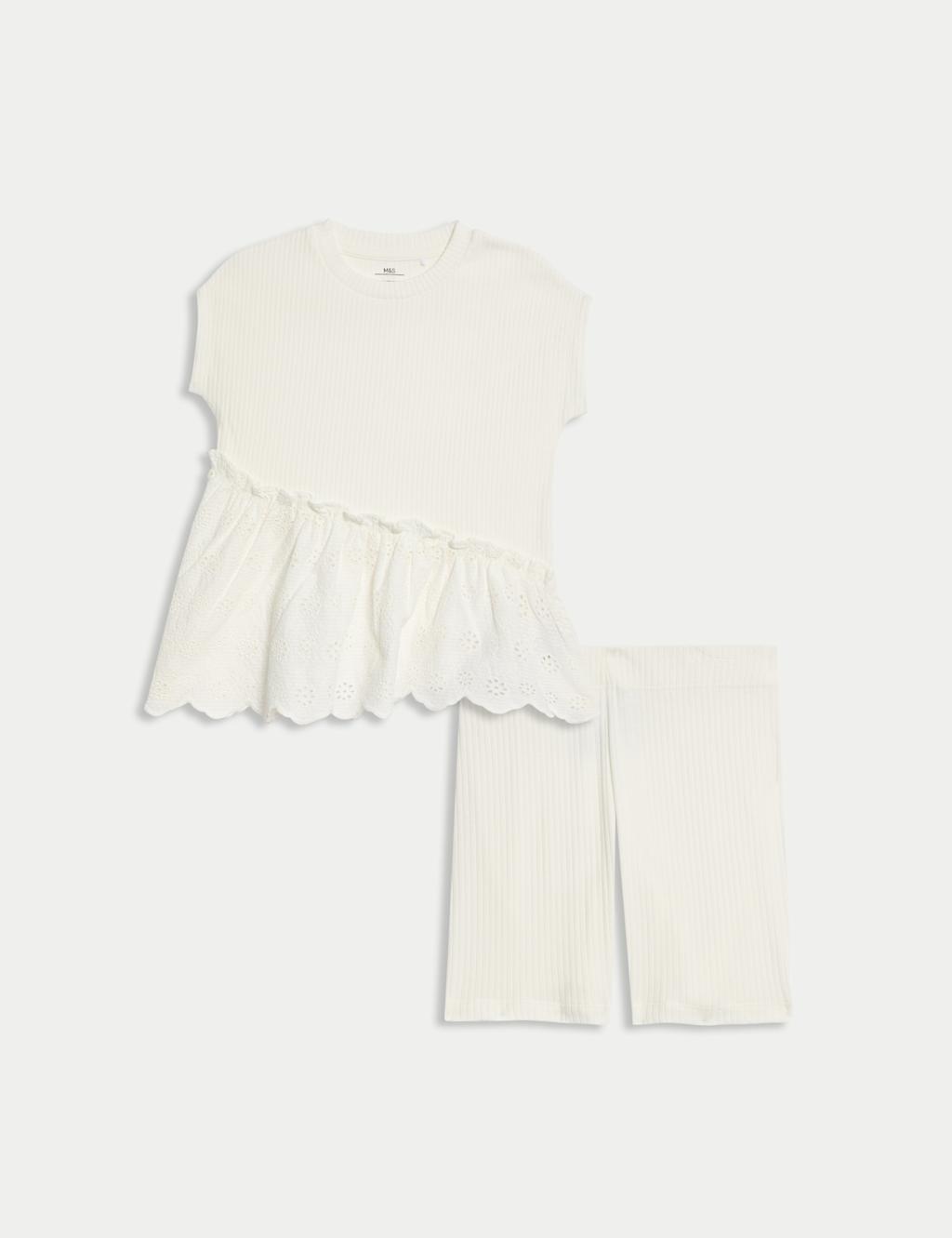 Cotton Rich Top & Cycling Shorts Outfit (1-8 Yrs)
