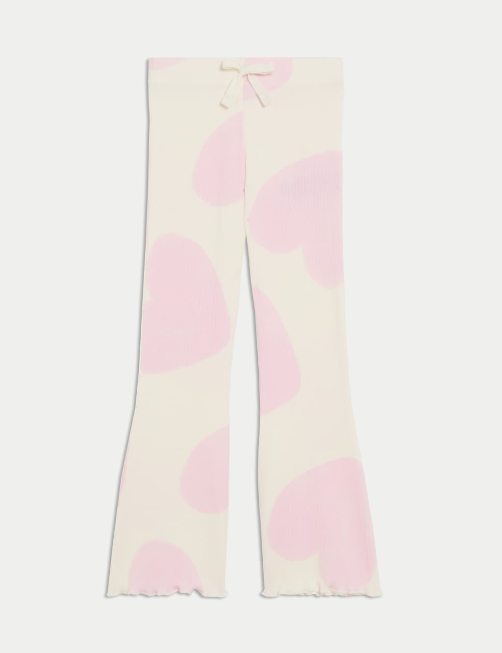 Cotton Rich Heart Print Flared Leggings (2-8 Yrs)