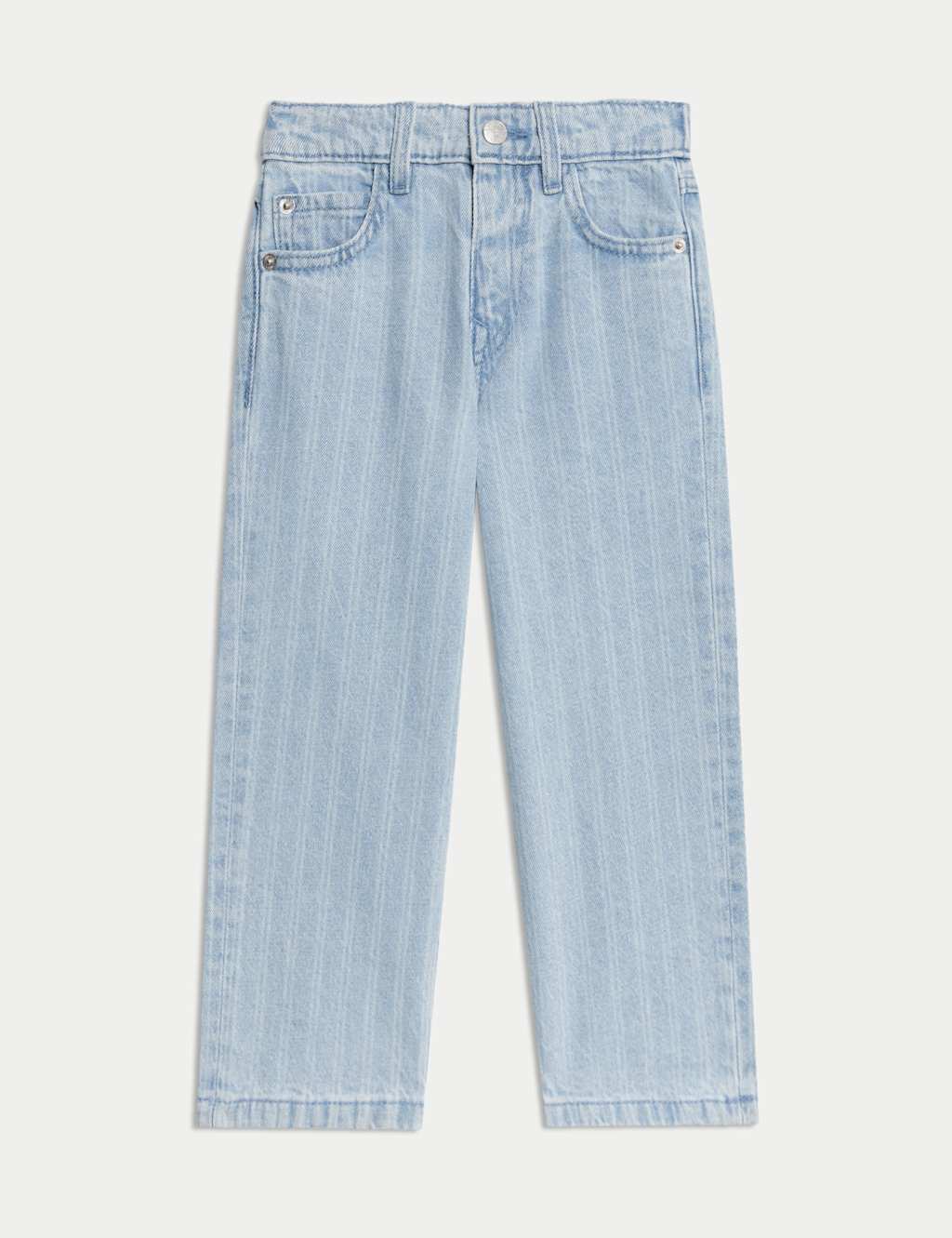 Wide Leg Denim Striped Jeans (2-16 Yrs)