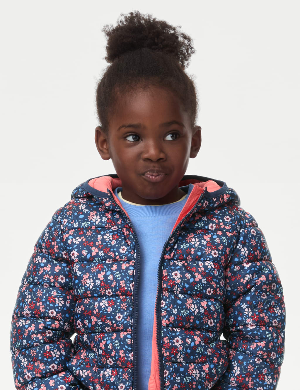 Stormwear™ Lightweight Padded Floral Jacket (2-8 Yrs) | M&S 