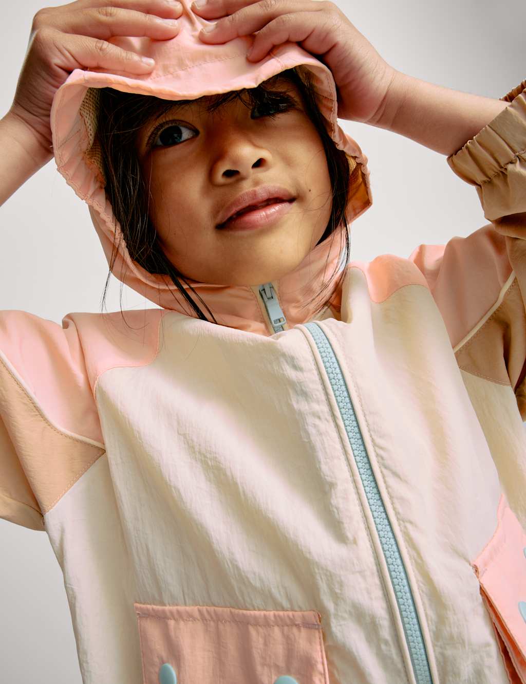 Colour Block Fisherman Coat (2-8 Yrs)