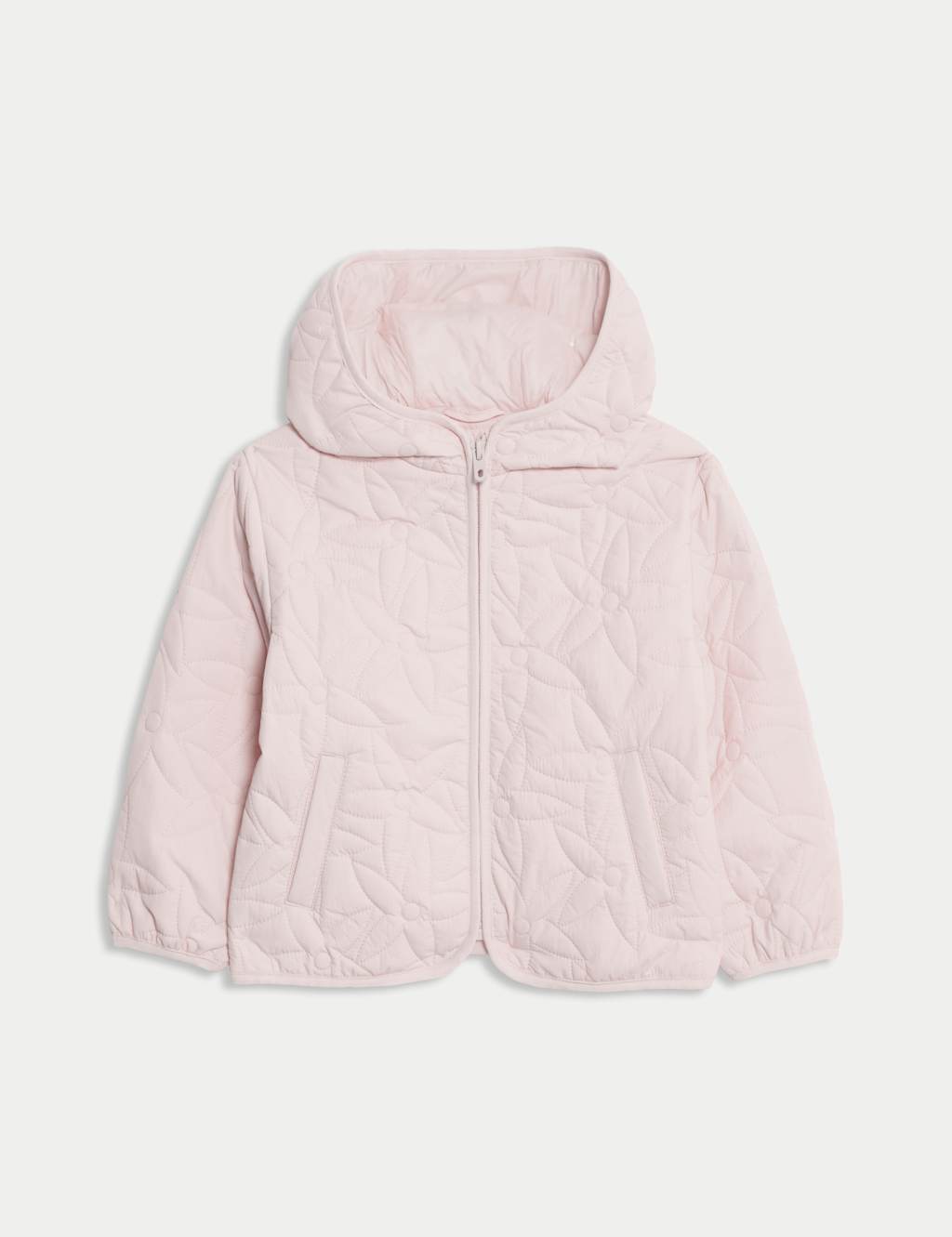M&S Quilted Hooded Jacket (2-8 Yrs) Baby Pink