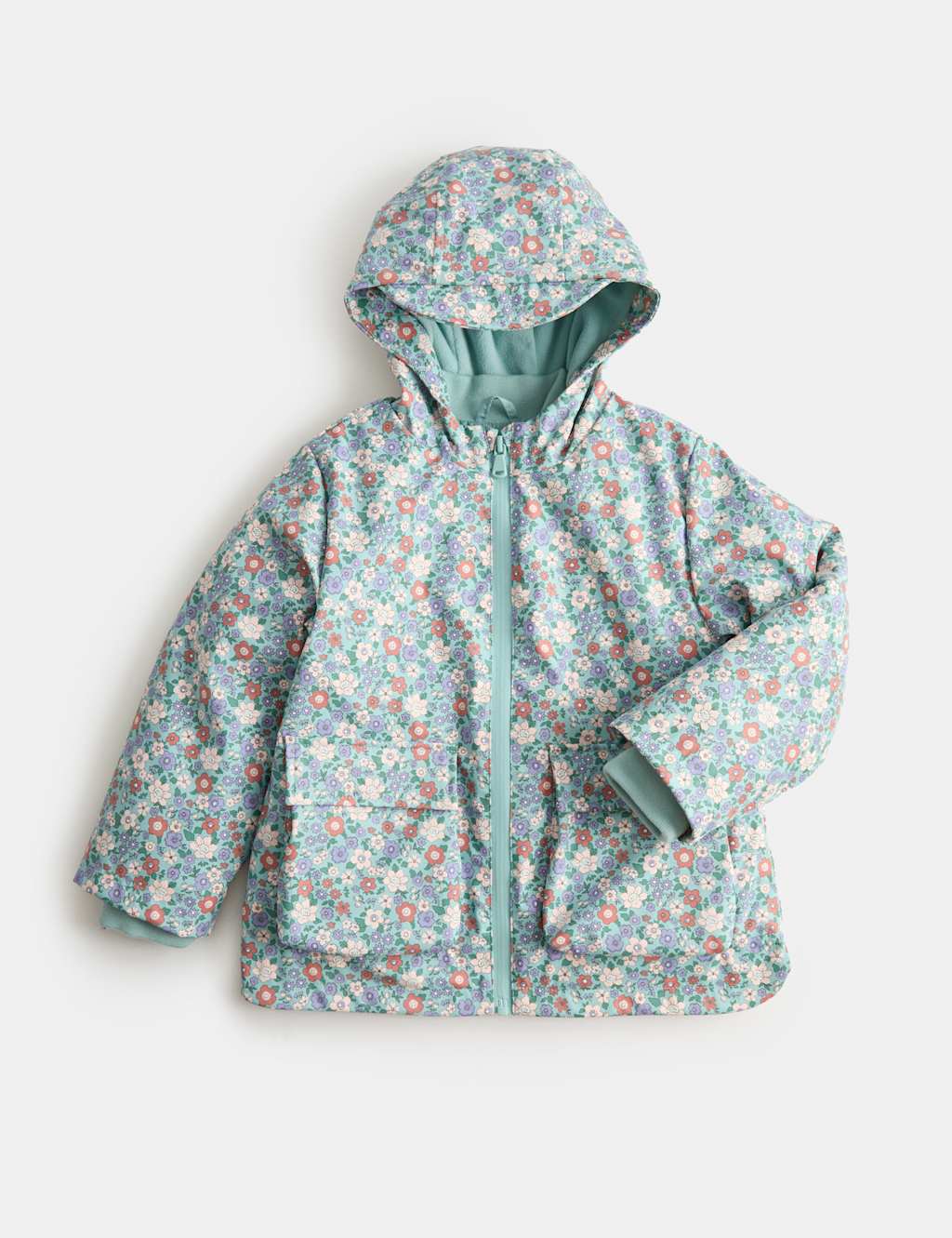 M&S Girls Ditsy 3 in 1 Fisherman Jacket (2-8 Yrs) - 3-4 Years - Multi
