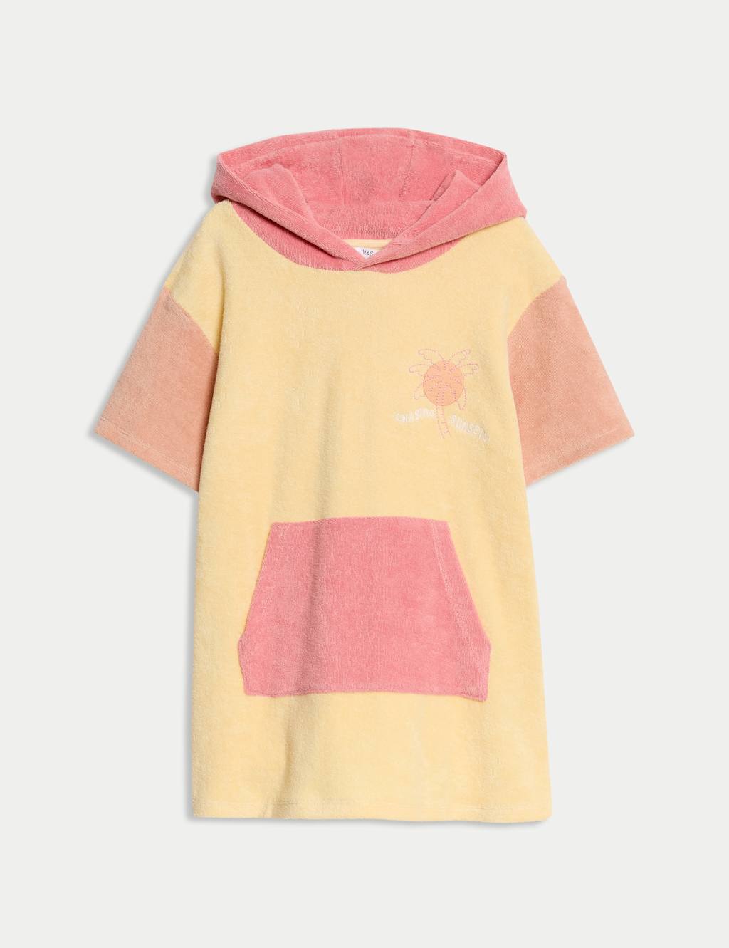 Pure Cotton Colourblock Poncho (2-8 Yrs)