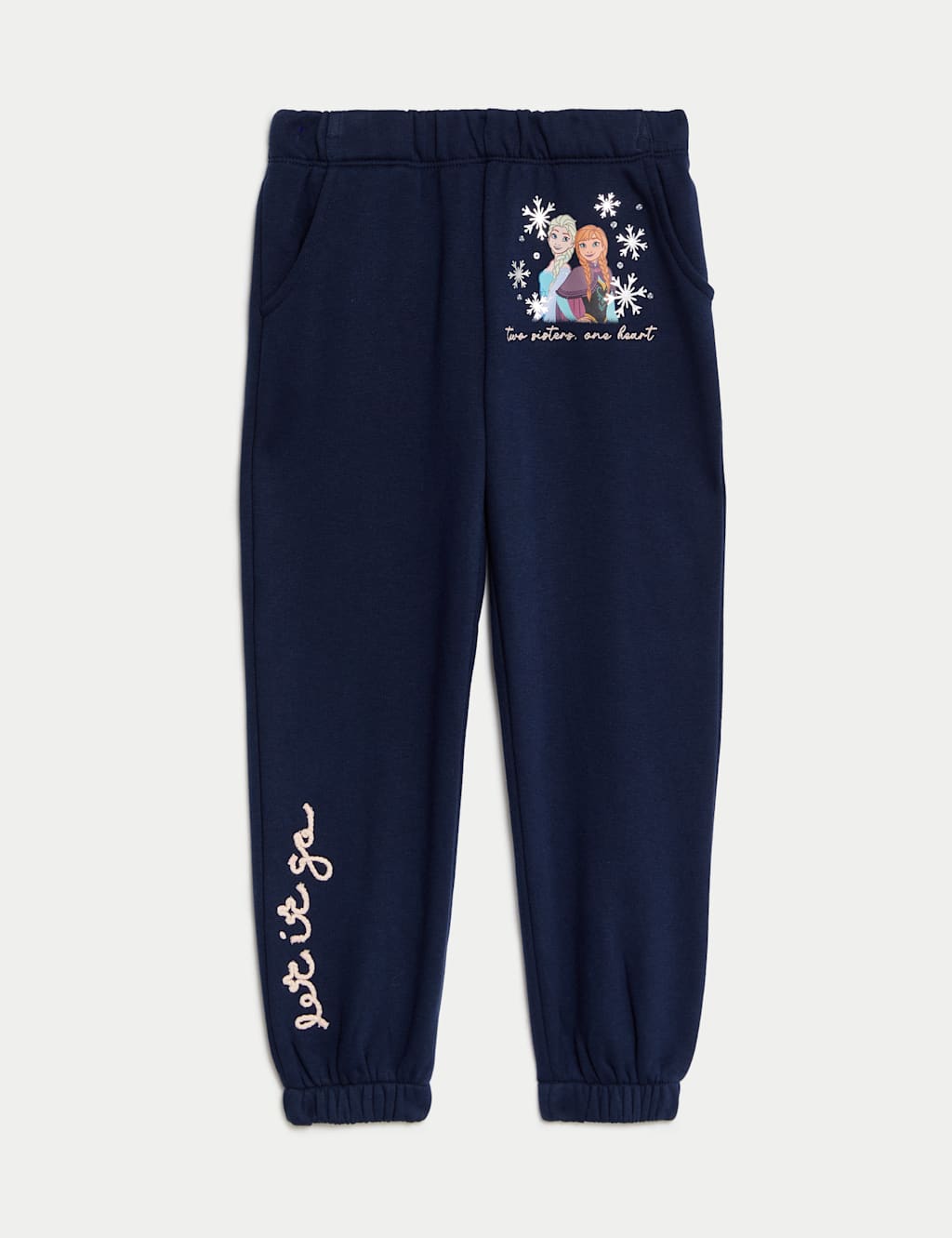 M&S Cotton Rich Frozen Joggers (2-8 Yrs) Navy
