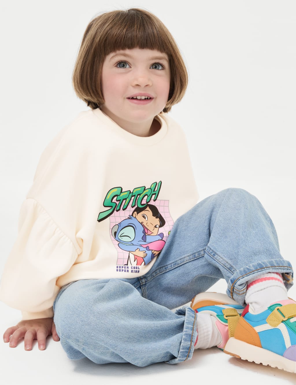 Girls Peach Star Spangled Sassy T-Shirt by ML Kids