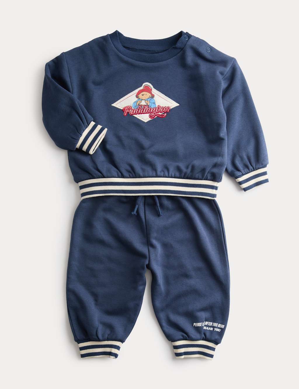 M&S 2 Piece Cotton Rich Paddington Outfit (0-6 Years) Navy