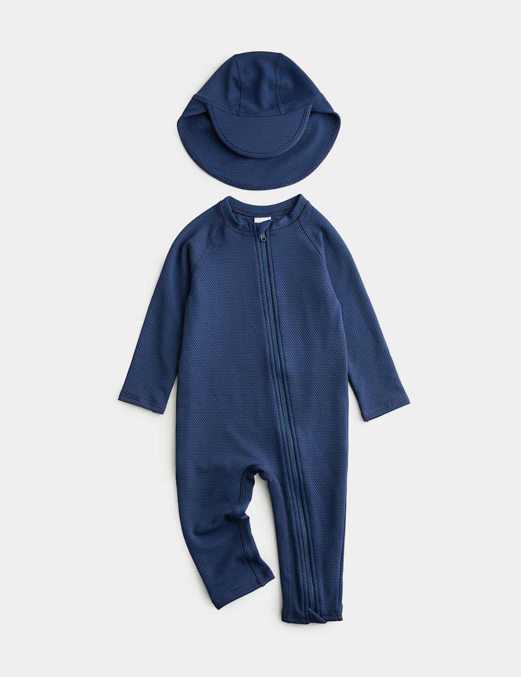 M&S Boys Hat & All In One Set (0-3 Yrs) - 0-3 Months - Navy