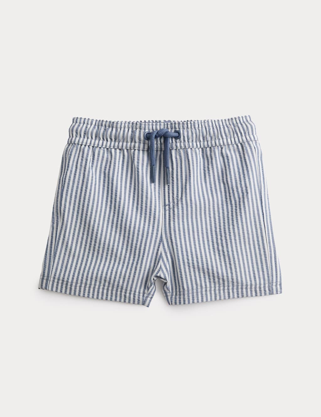 M&S Boys Stripe Seersucker Swim Shorts (0-3 Yrs) - 0-3 Months - Navy