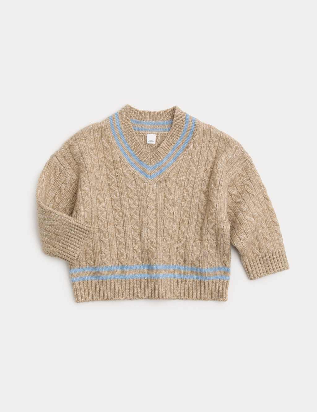 M&S Boys Cricket Jumper (0-36 Mths) - 6-9 Months - Brown Mix