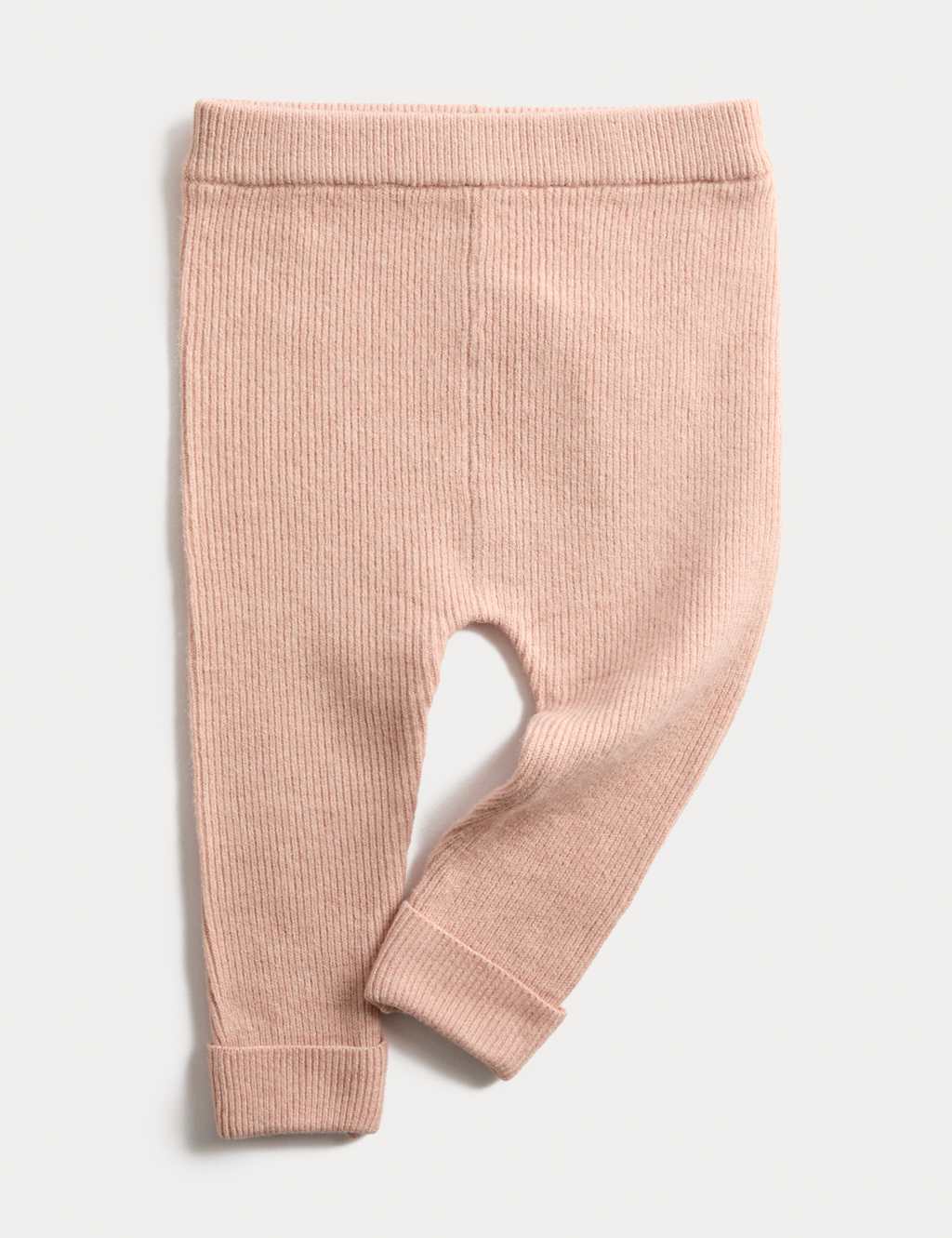 M&S Collection Girls Ribbed Knitted Leggings (0-3 Yrs) - 12-18 - Pink, Berry,Pink