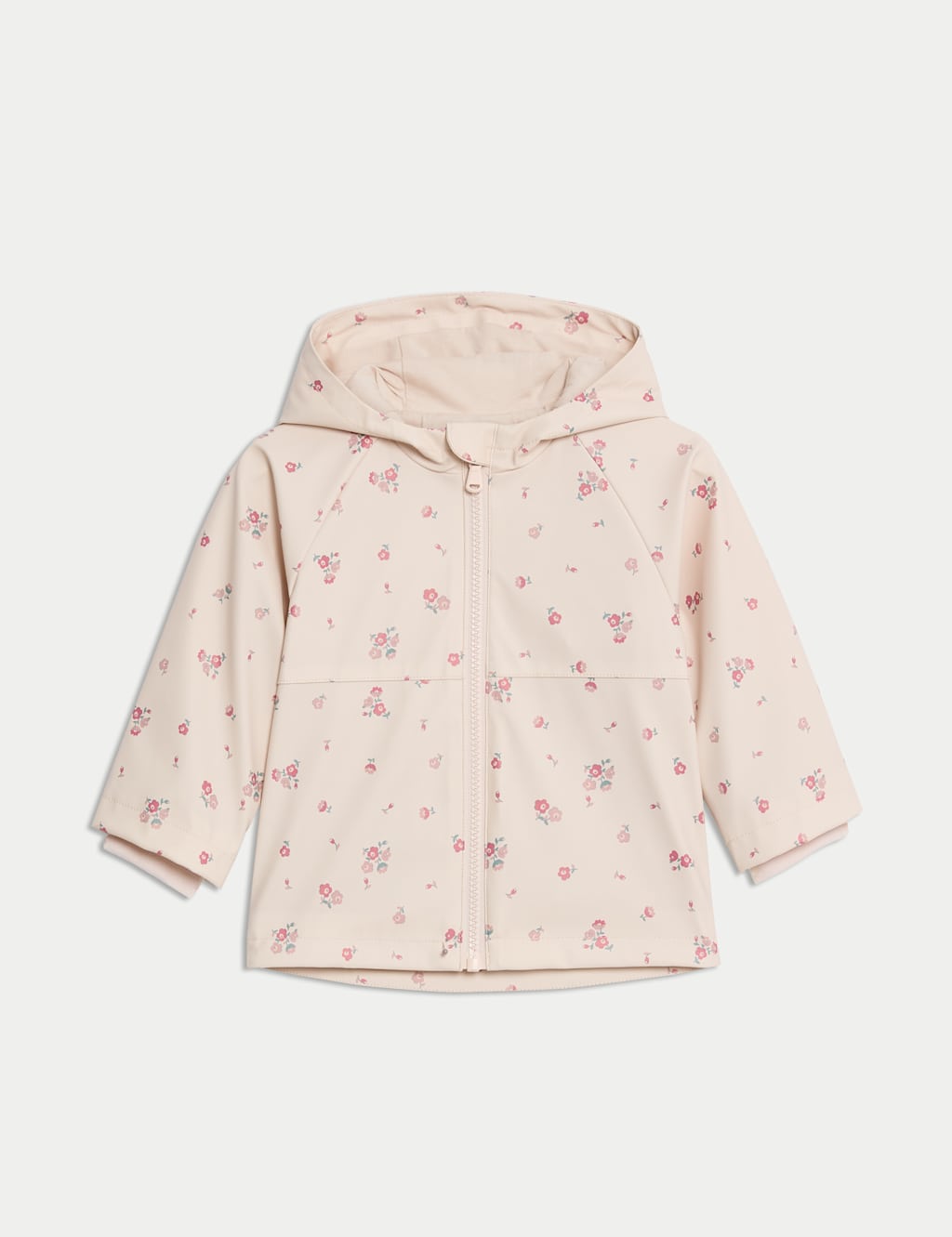 Ditsy Floral Jersey Lined Fisherman Coat (0-3 Yrs)