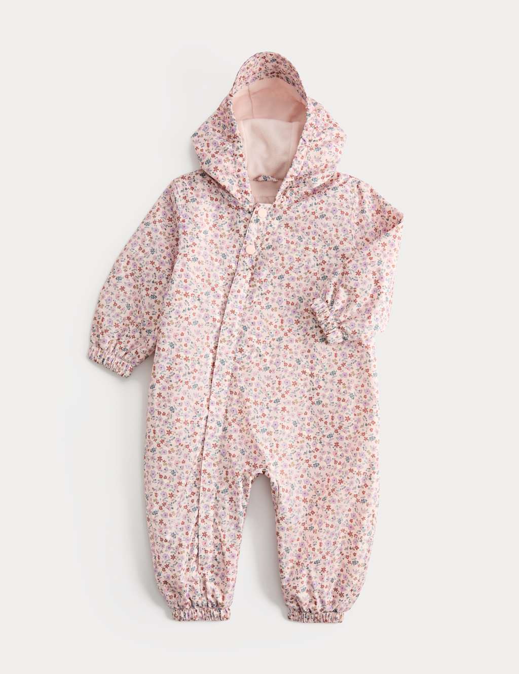 M&S Girls Ditsy Puddlesuit (3 Mths -3 Yrs) - 2-3 Years - Multi