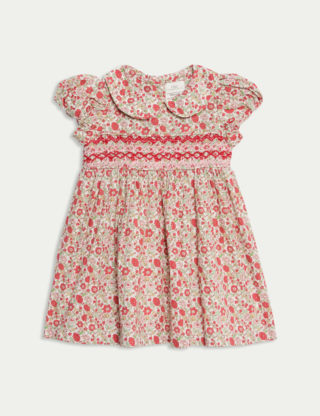 Pure Cotton Floral Dress (0-3 Yrs)
