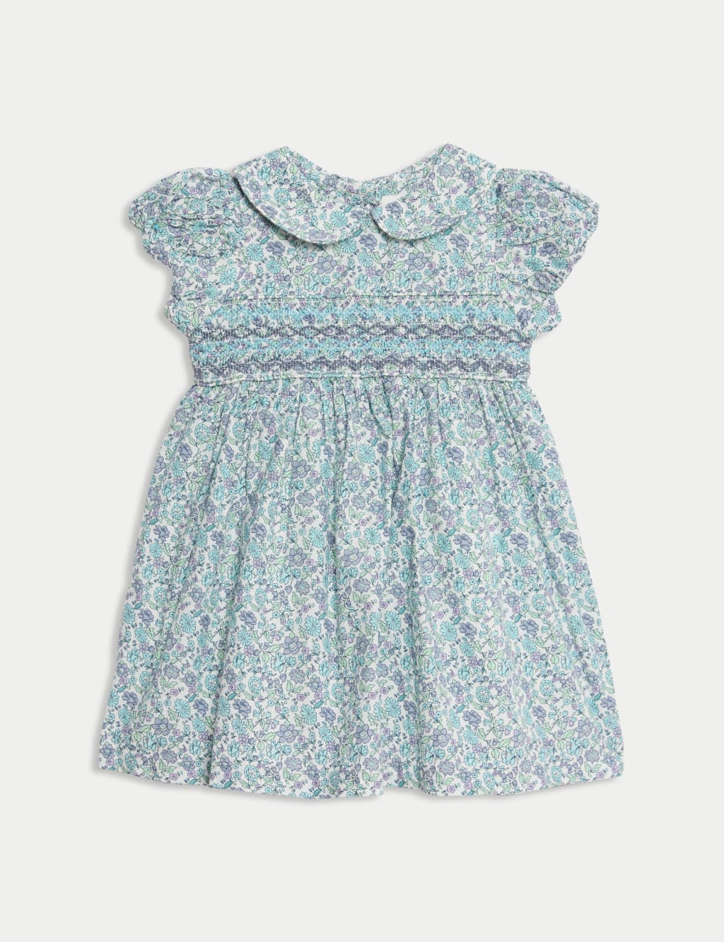 Pure Cotton Floral Dress (0-3 Yrs)