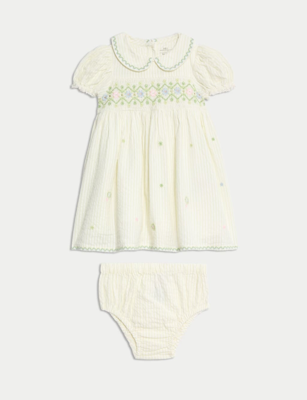 2pc Pure Cotton Embroidered Outfit (0-6 Yrs)