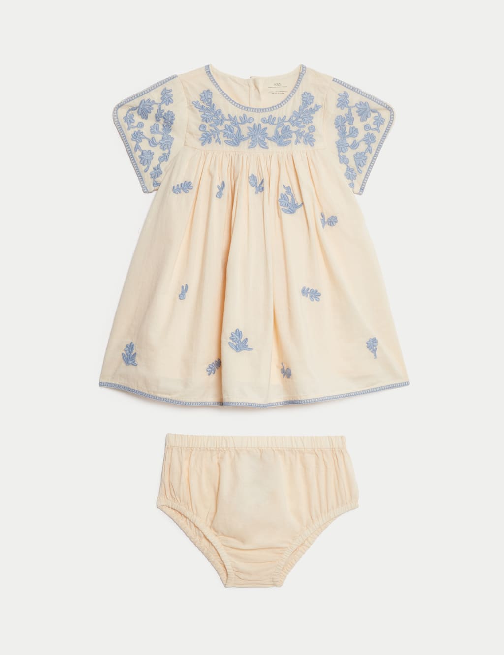 2pc Pure Cotton Embroidered Outfit (0-6 Yrs)