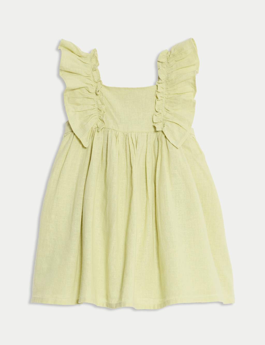 Cotton Rich Woven Frill Sleeve Dress (0-6 Yrs)
