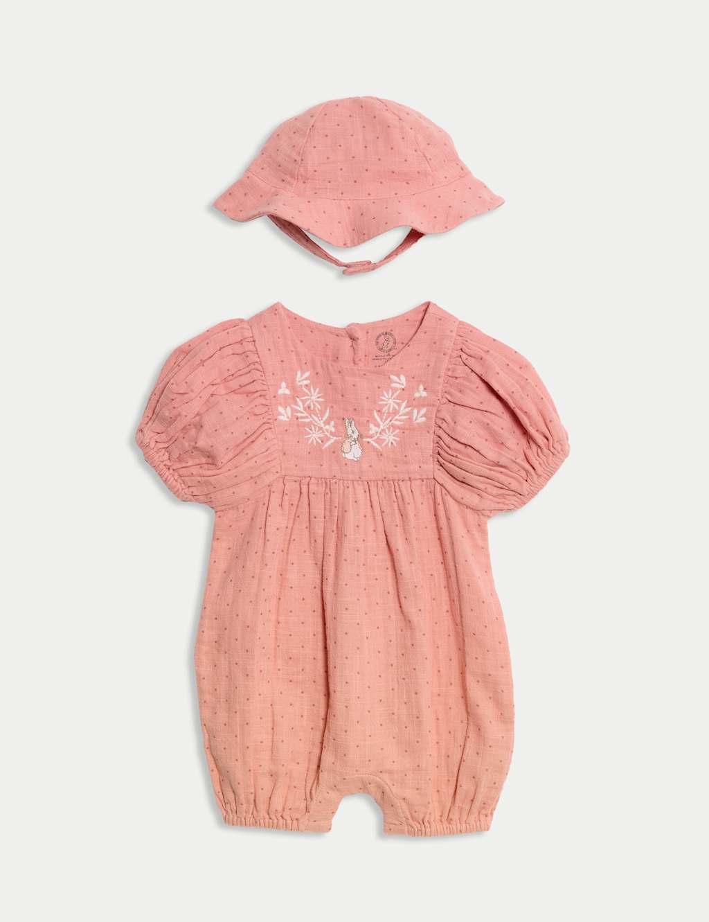 2pc Pure Cotton Peter Rabbit ™ Romper Outfit (0-3 Yrs)