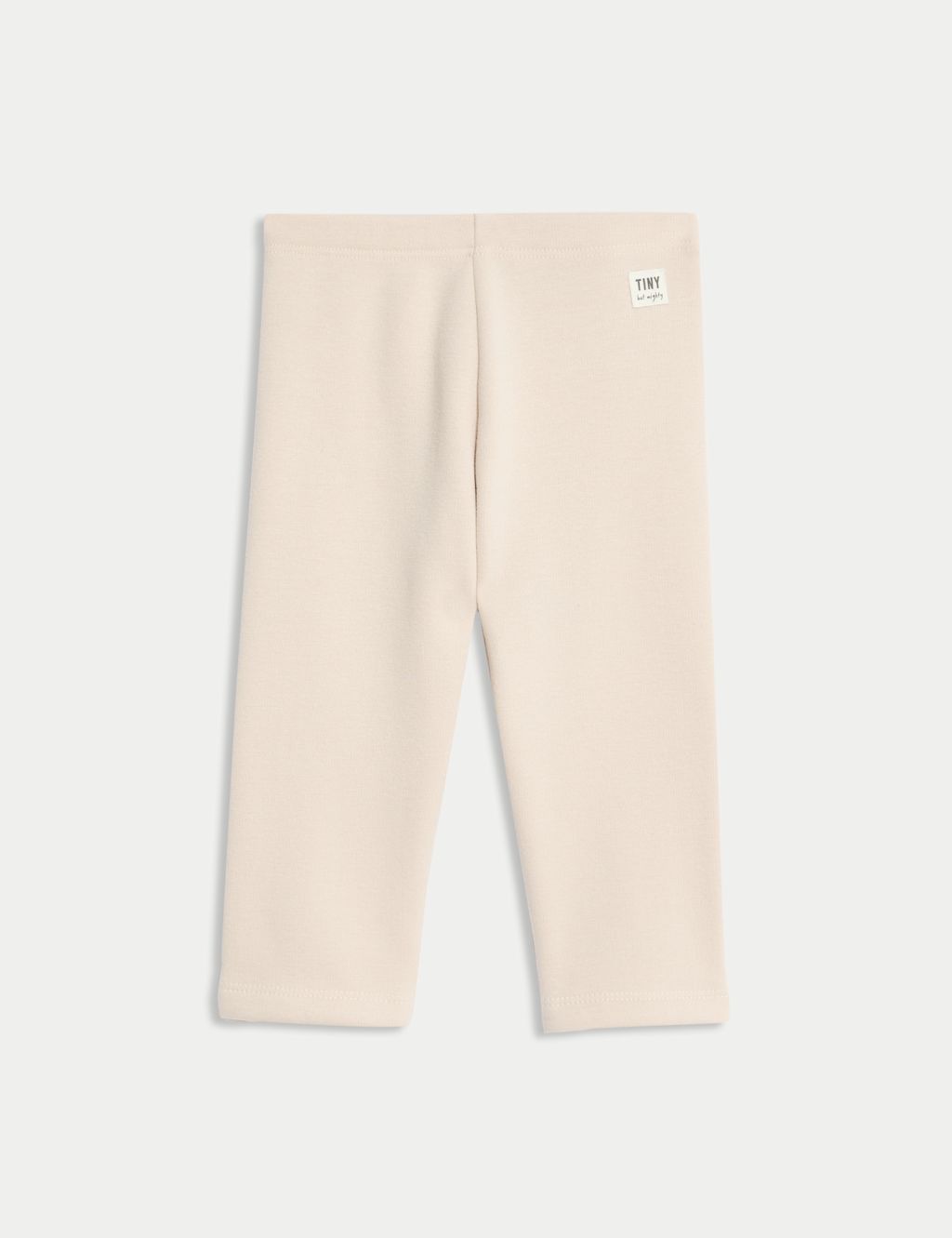 M&S Cotton Blend Fleece Lined Leggings (0-3 Yrs) Cream