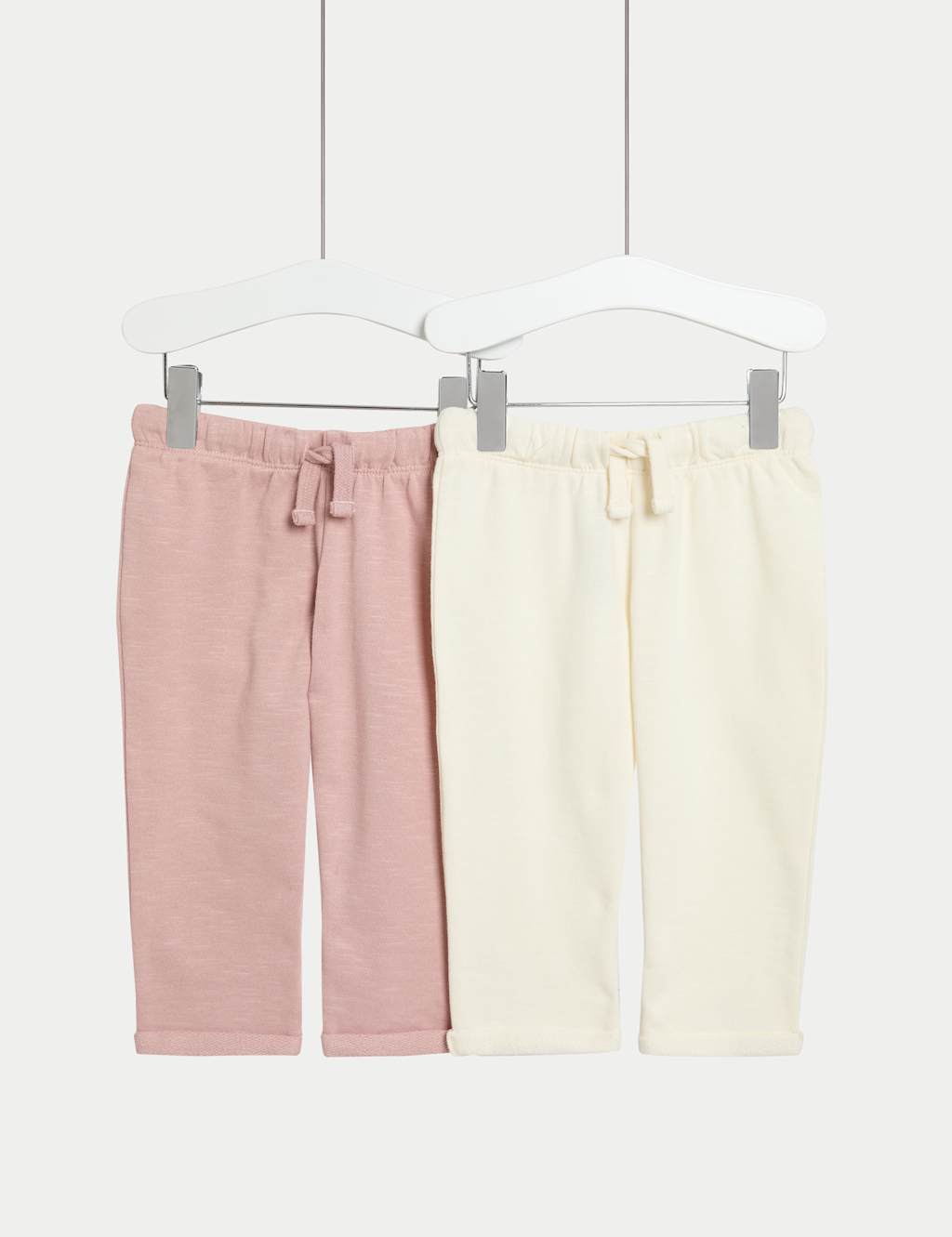 2pk Pure Cotton Joggers (0-6 Yrs)