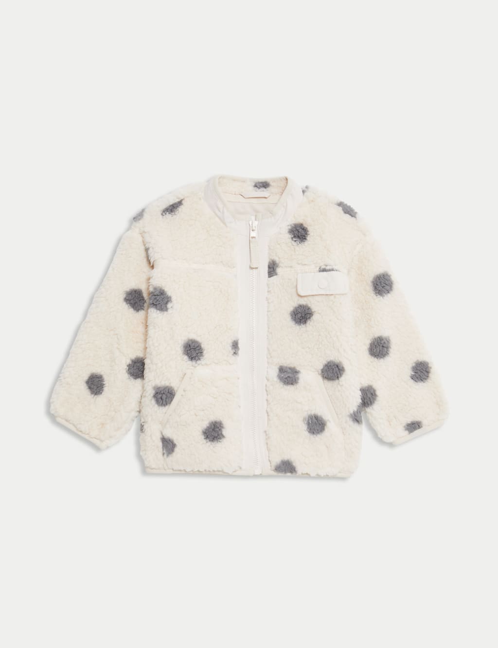 Borg Spot Zip Jacket (0-3 Yrs)