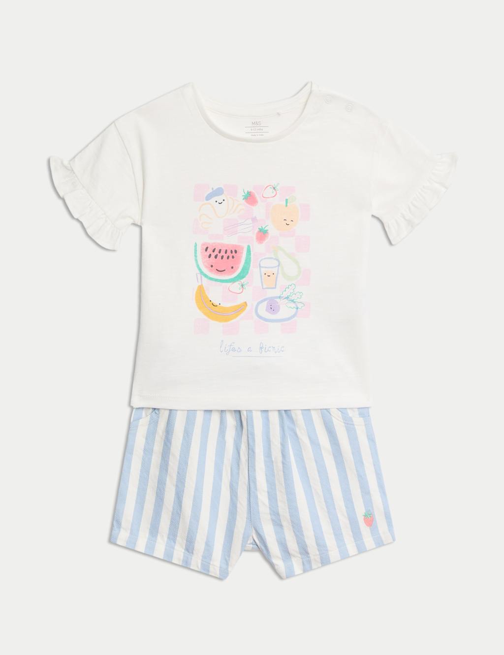 2pc Pure Cotton Top & Bottom Outfit (0 Mths-3 Yrs)