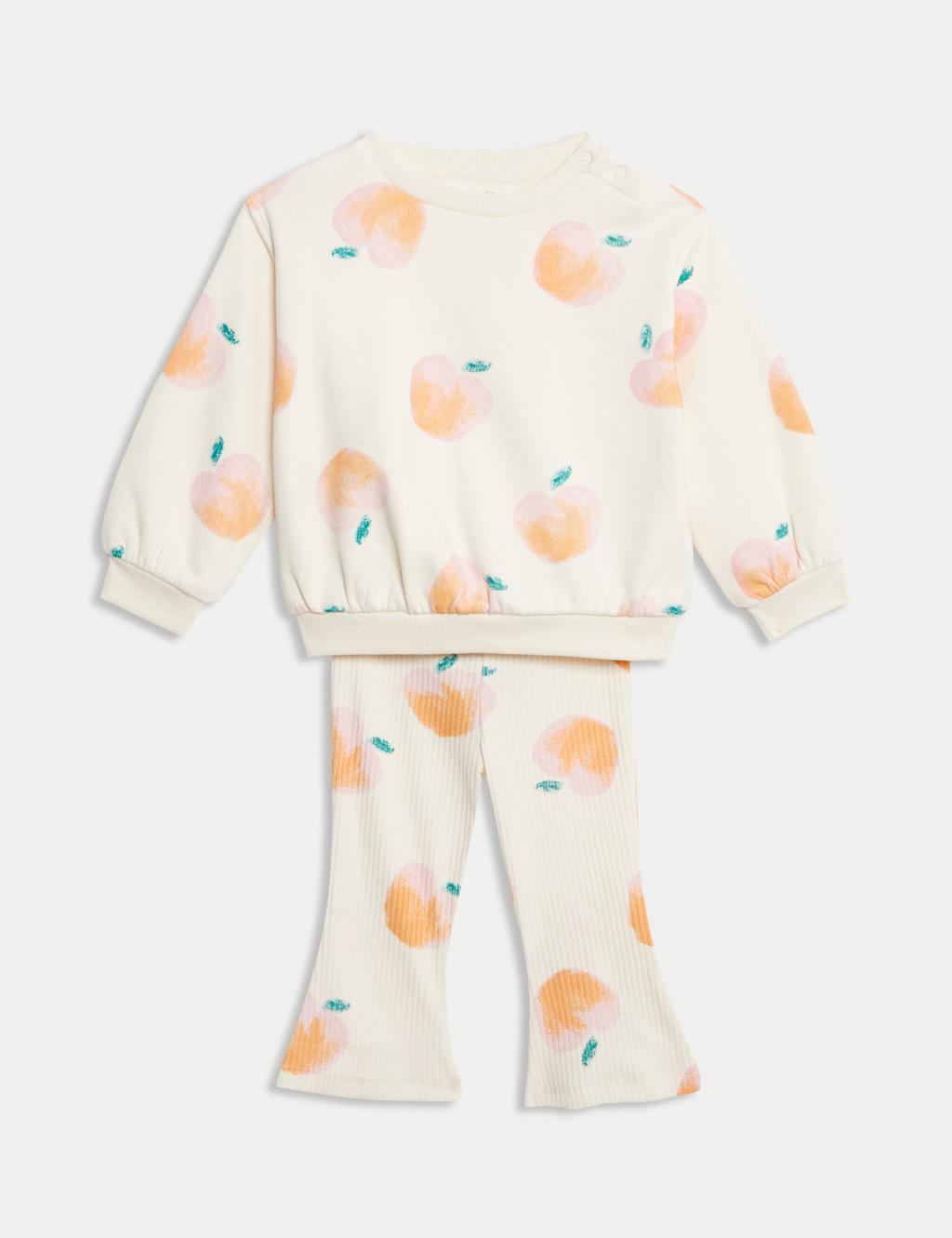2pc Cotton Rich Peach Top & Bottom Outfit (0 Mths-3 Yrs)