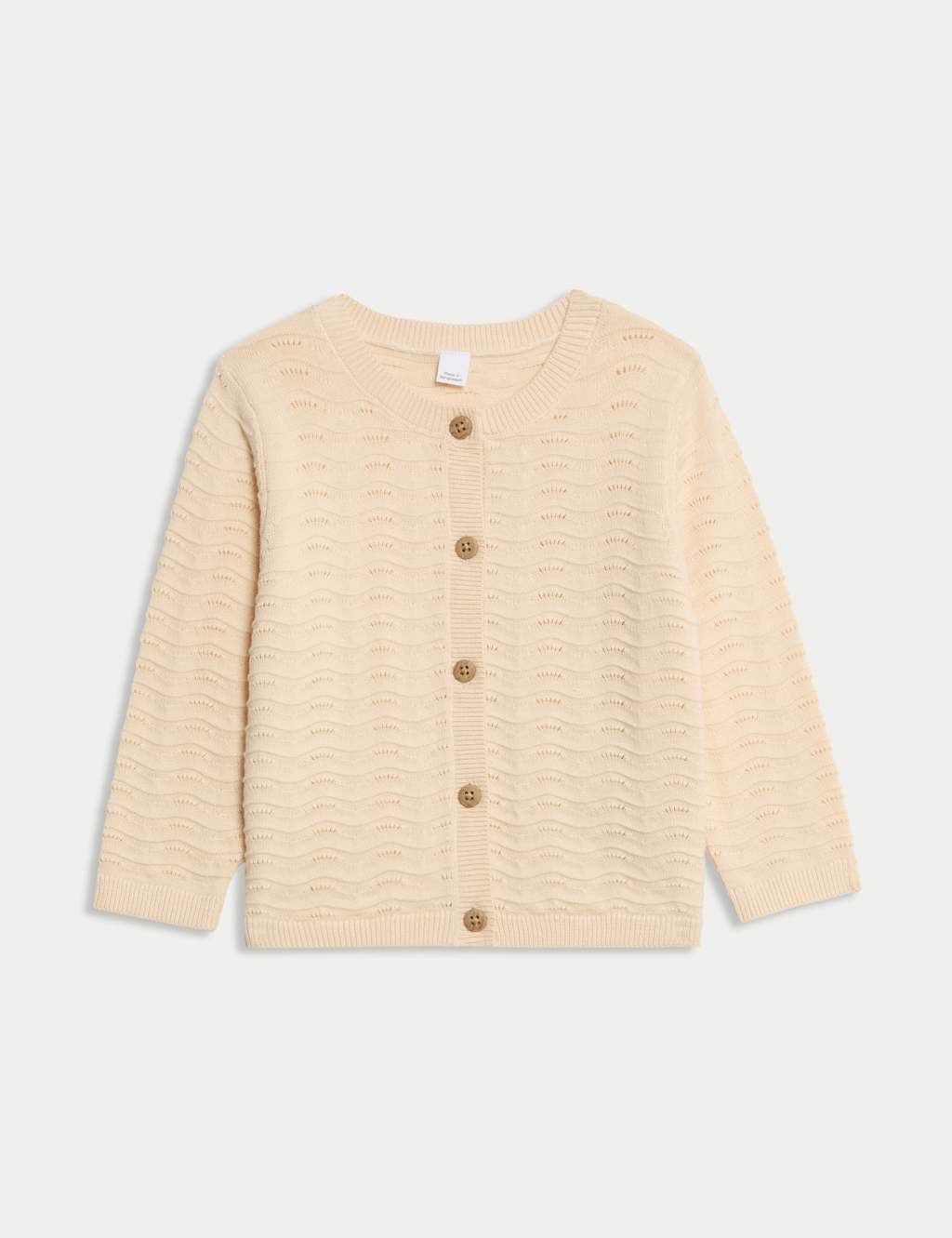 Pure Cotton Pointelle Cardigan (0-3 Yrs)