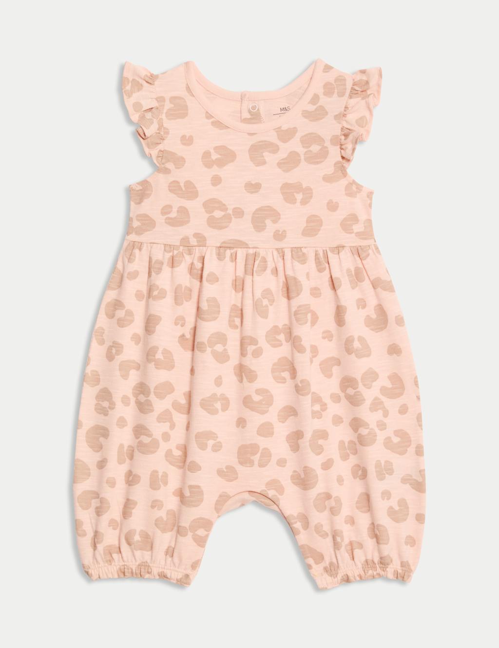 Pure Cotton Jersey Animal Print Romper (0 Mths - 3 Yrs)