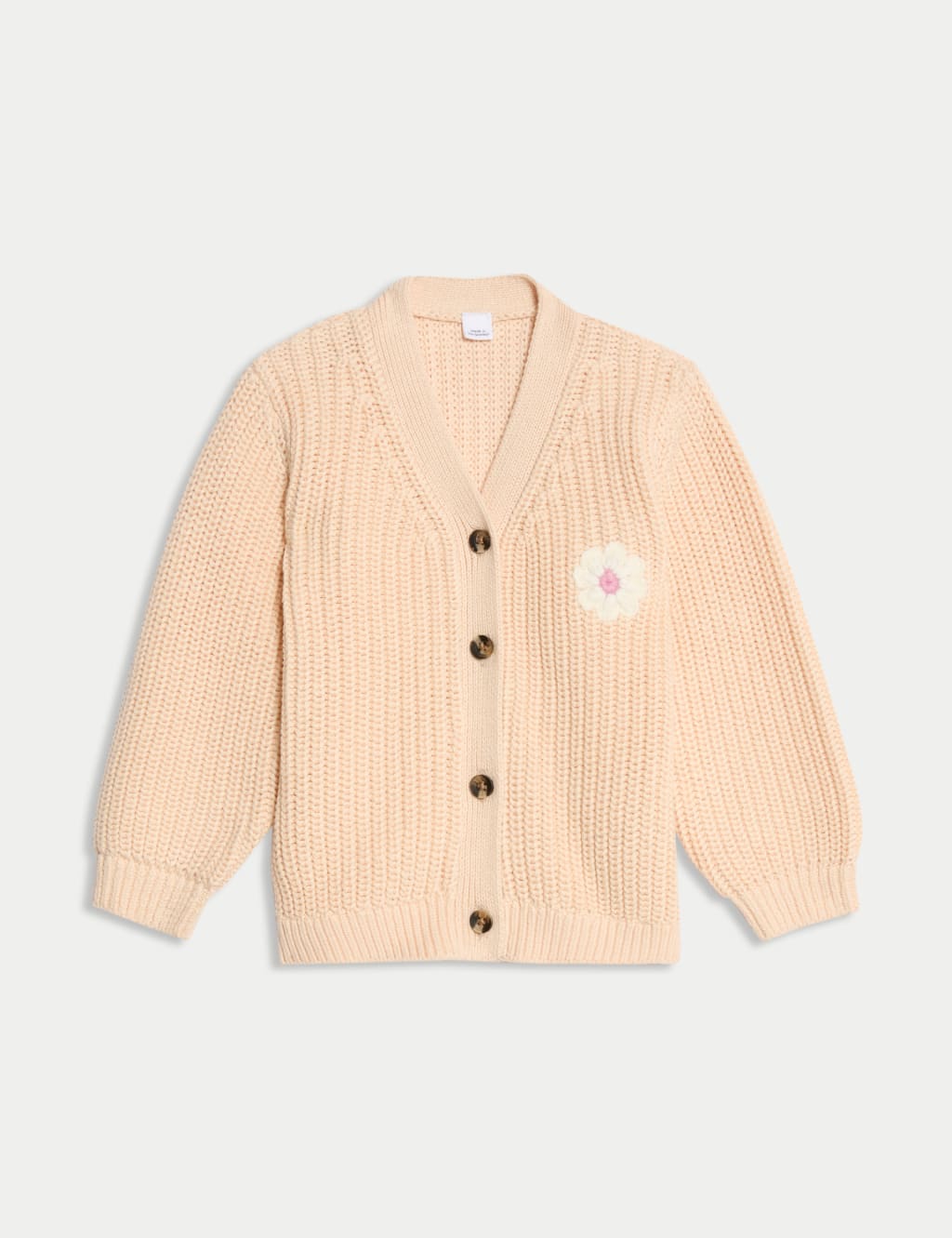 Pure Cotton Flower Cardigan (0-3 Yrs)