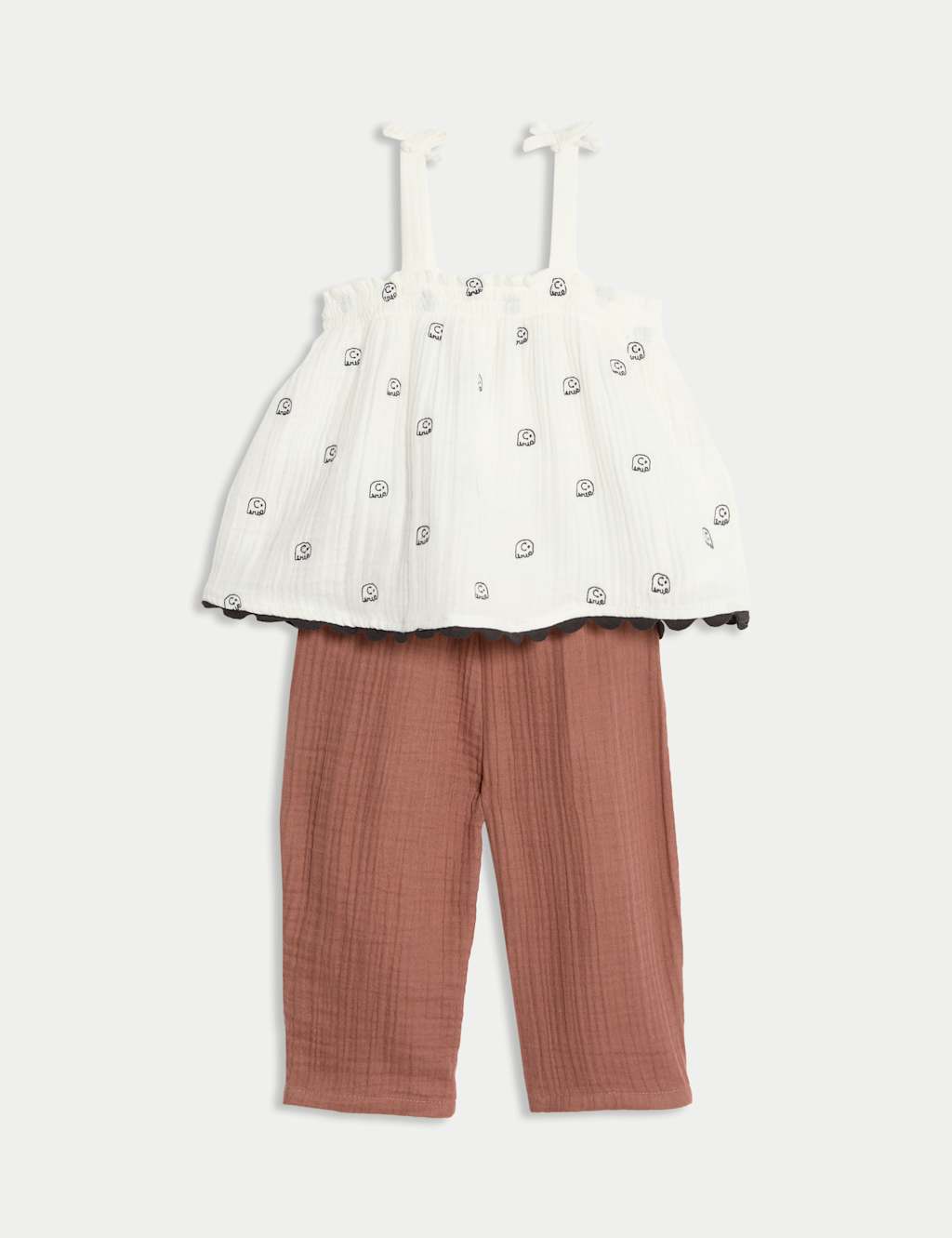 2pc Pure Cotton Blouse & Trousers Outfit (0-6 Yrs)