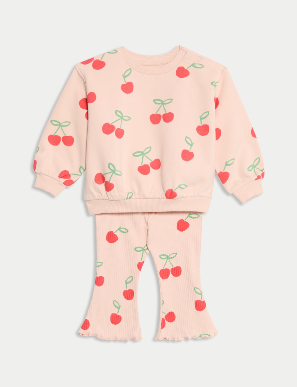 2pc Cotton Rich Cherry Print Outfit (0-6 Yrs)