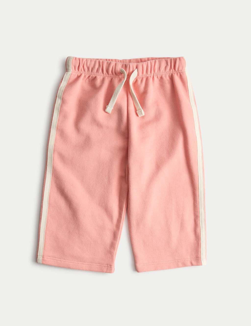 M&S Cotton Rich Wide Leg Joggers (0-6 Yrs) Pink