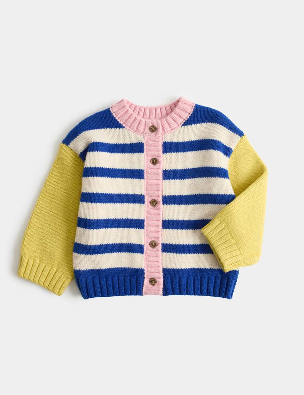 M&S Girls Striped Cardigan (0-5 Yrs) - 4-5 Years - Multi