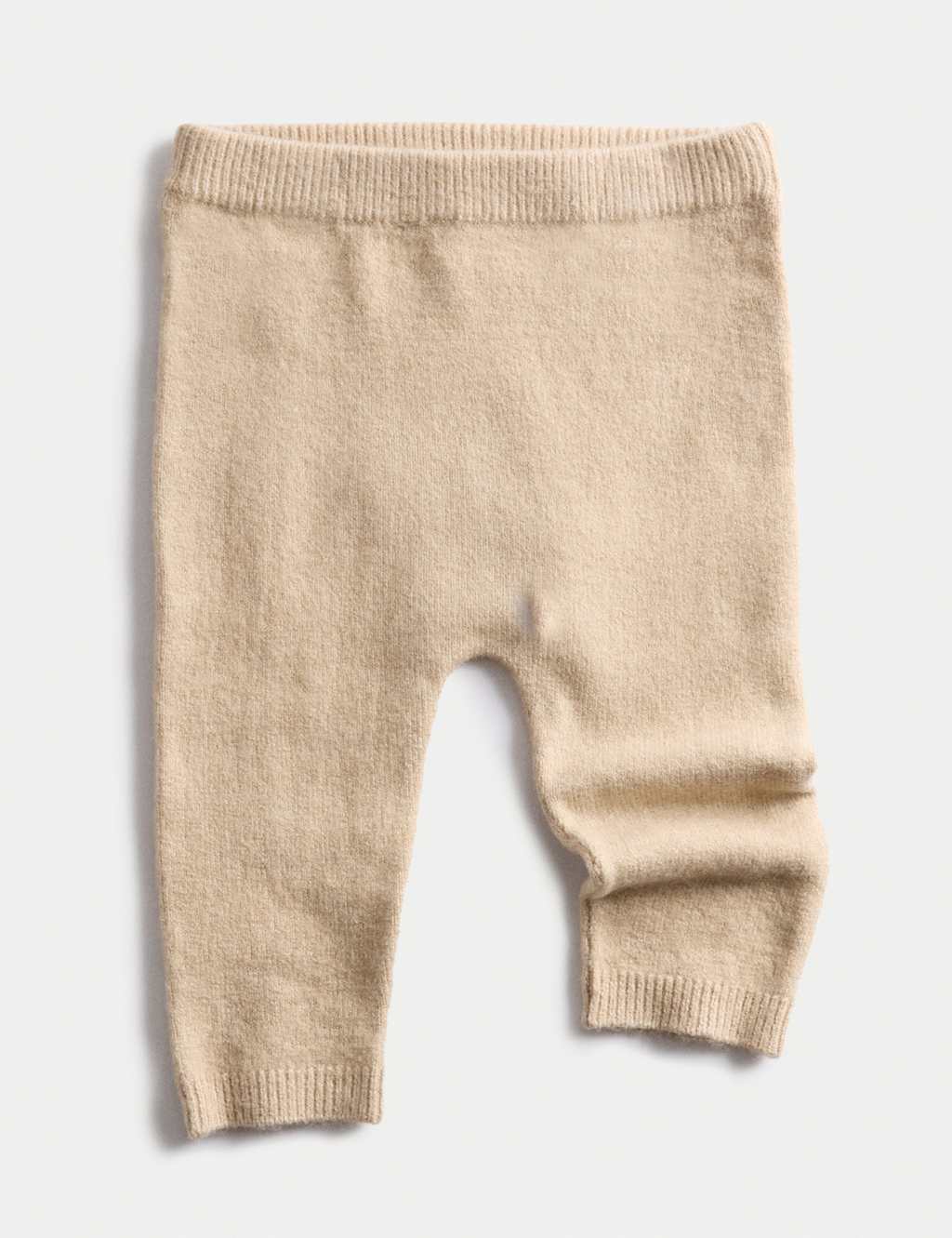 M&S Robin Knitted Leggings (0-3 Yrs) Oatmeal