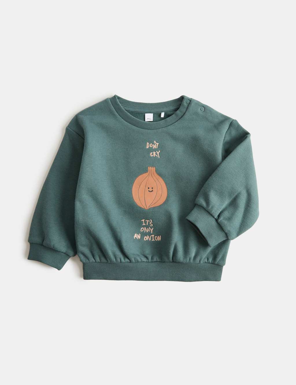 M&S Boys Cotton Rich Onion Sweatshirt (0-5 Yrs) - 18-24 Months - Teal Mix