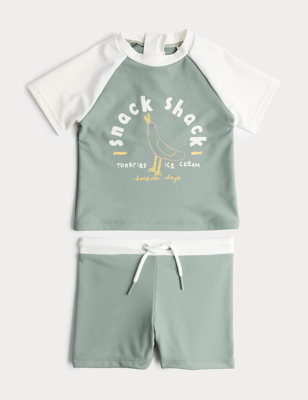 M&S Boys Seagull Swim Set (0-5 Yrs) - 9-12 Months - Green Mix