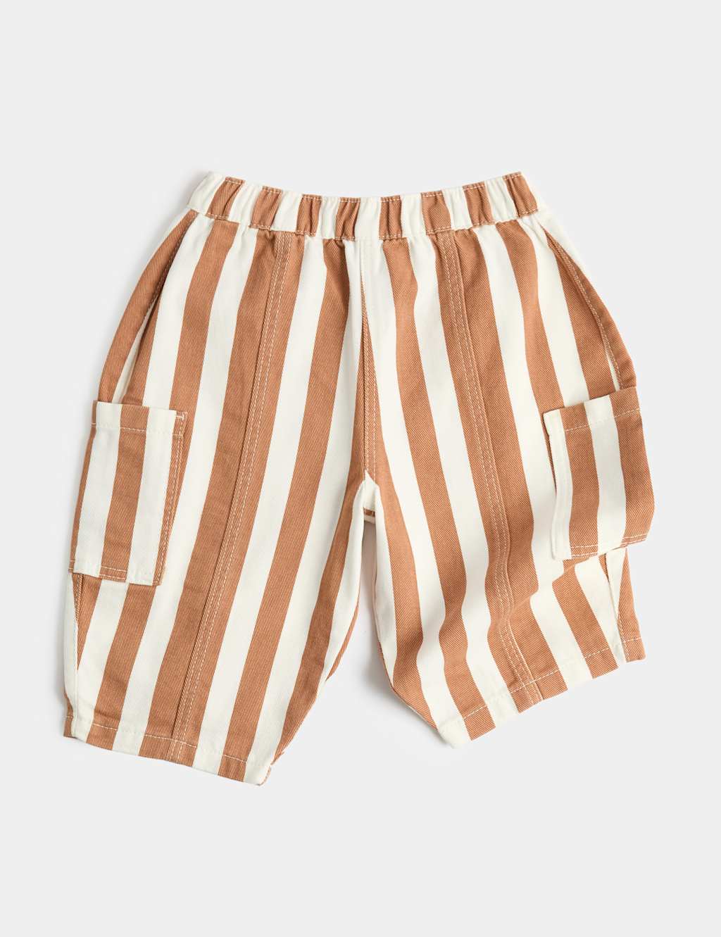 M&S Boys Pure Cotton Striped Trousers (0-5 Yrs) - 3-4 Years - Multi
