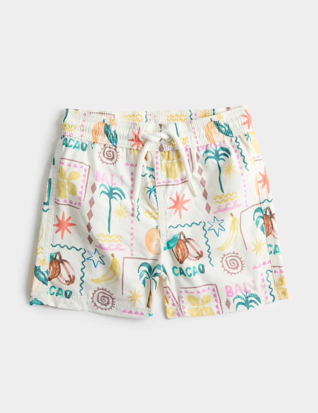 M&S Boys Mini Me Tropical Swim Shorts (0 Mths - 5 Yrs) - 12-18 Months - Navy Mix