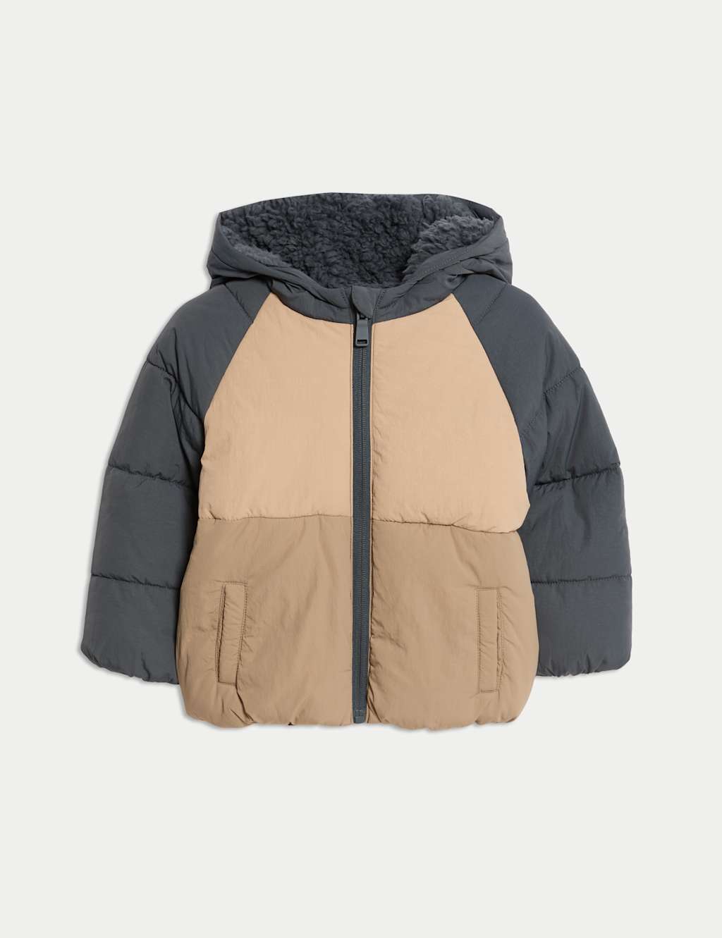 M&S Collection Boys Colour Block Midweight Padded Coat (0-3 Yrs) - 12-18 - Multi, Multi