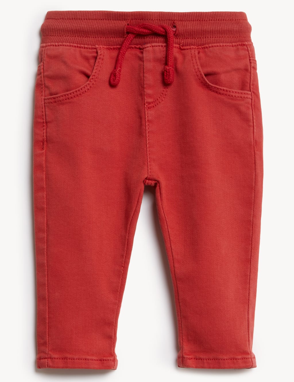 M&S Cotton Rich Jeans (0-3 Yrs) Red