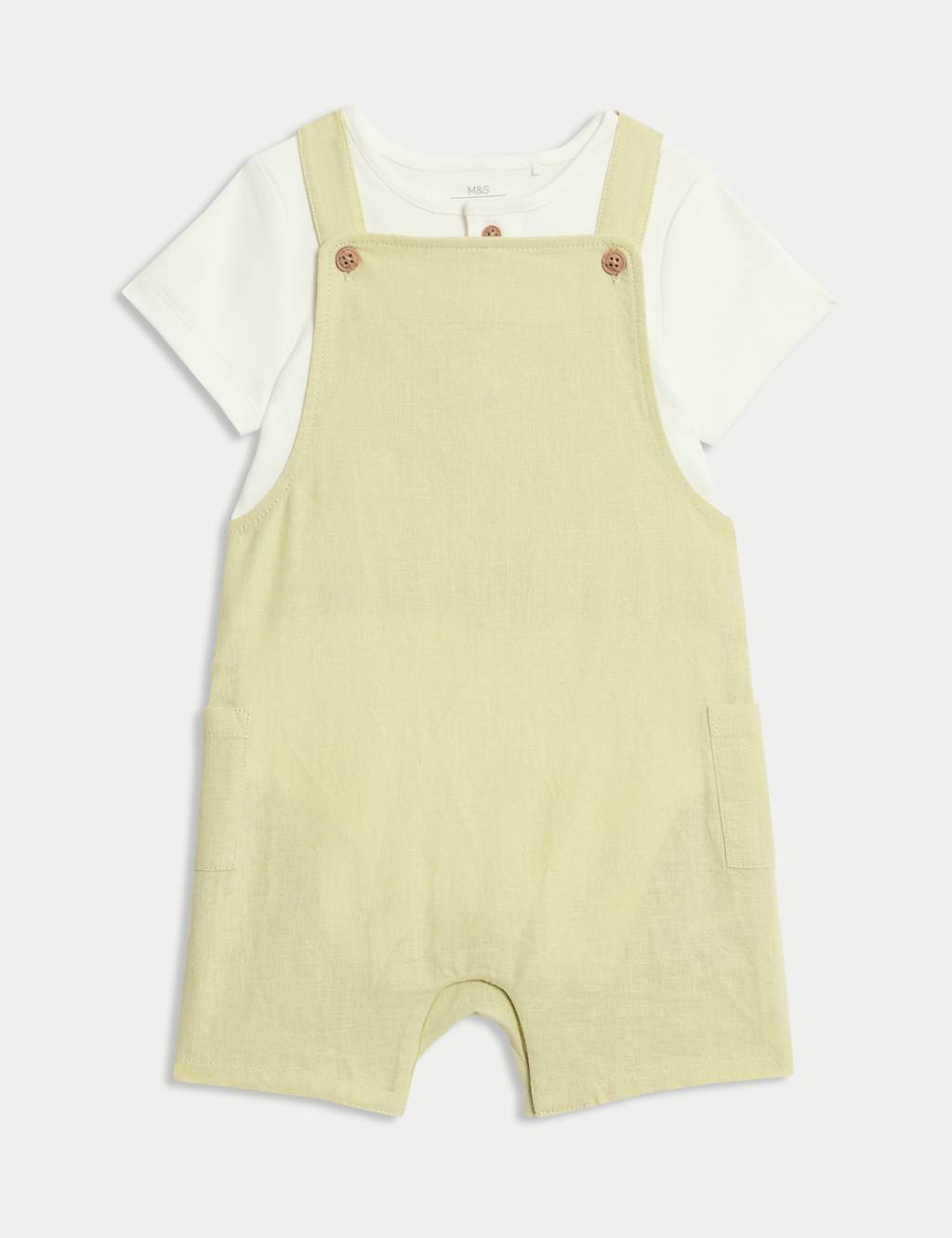 2pc Cotton Rich Dungaree Outfit (0-3 Yrs)
